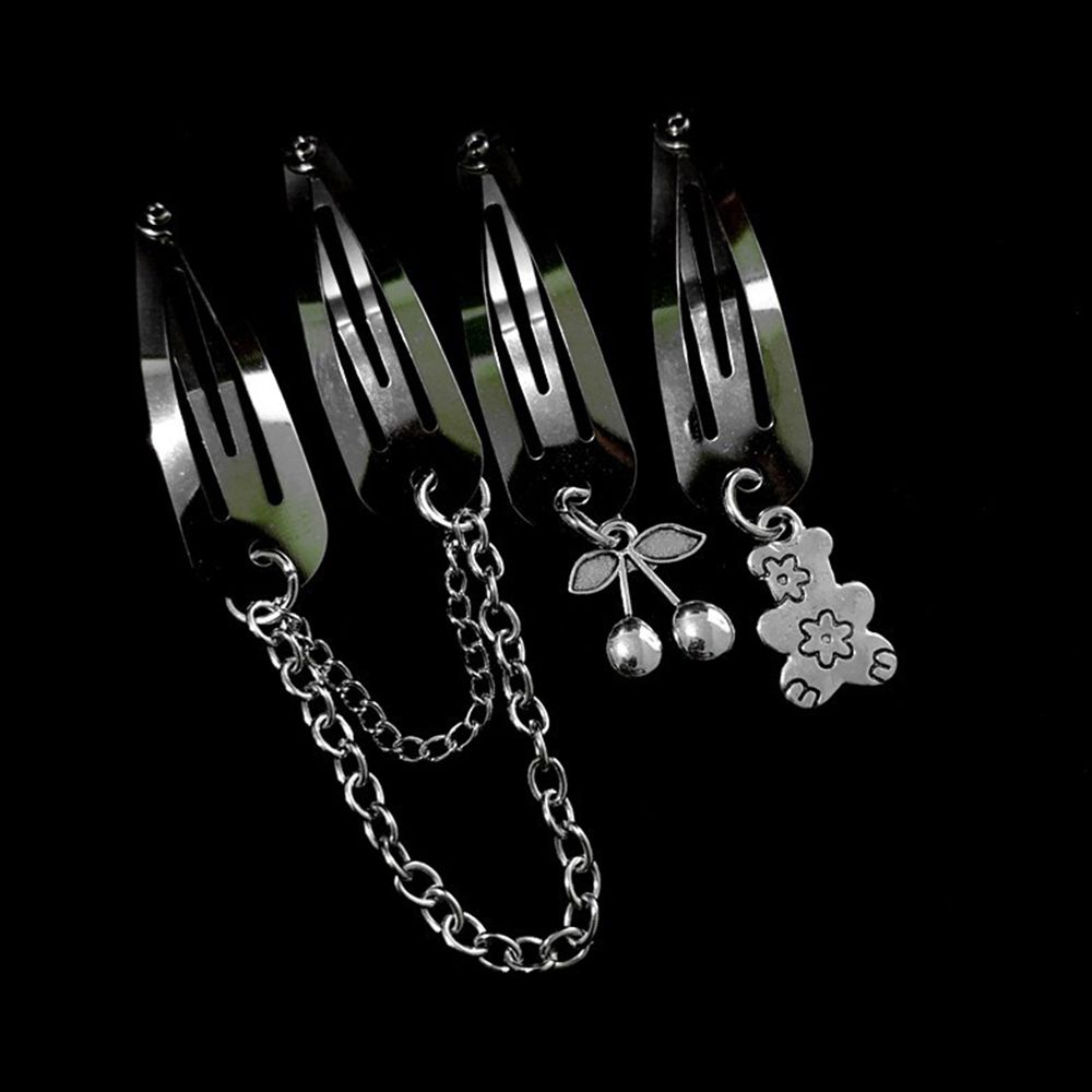 Hair Clips - All-match Alloy Bear Cherry Water Drop