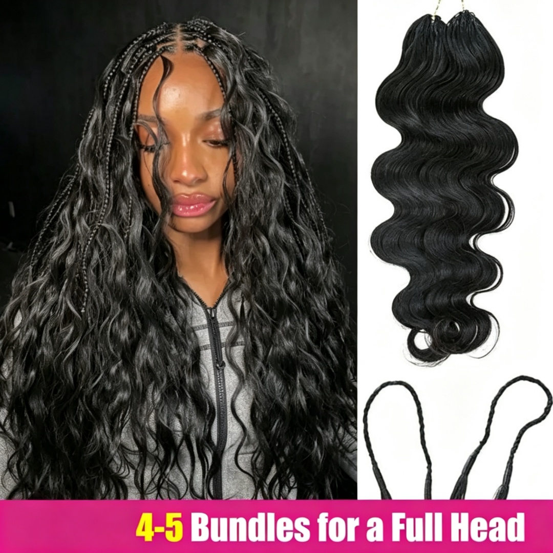 Hair Bundles - Smilegirl Body Wave Feather Crochet Human