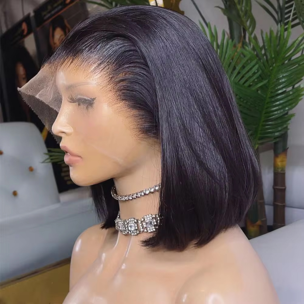 Pre Parted 13X4 Lace Front Bob Wig - 250 Density Straight 13x4 Lace Front