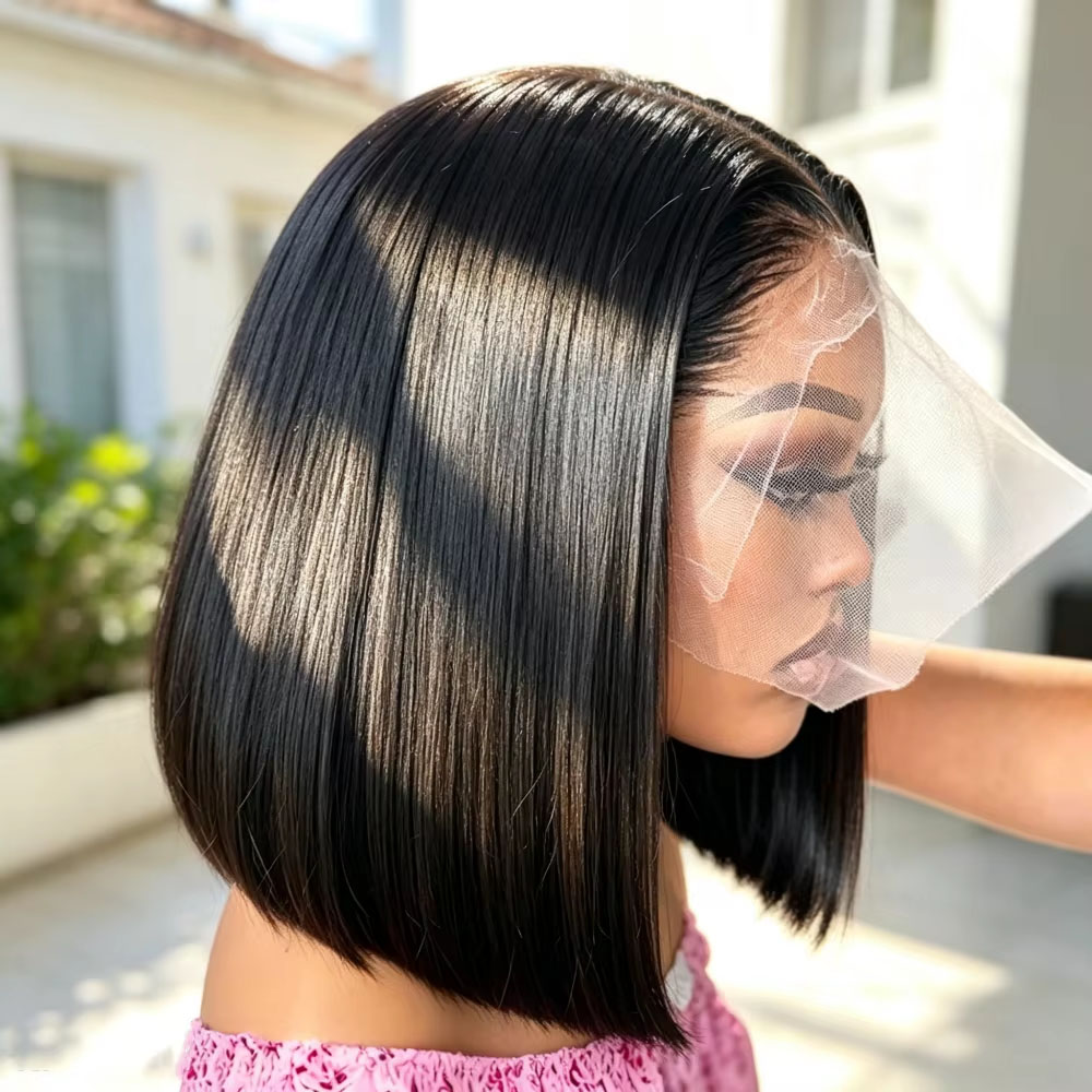 Pre Parted 13X4 Lace Front Bob Wig - 10-16 Inch Transparent 13x6 Straight Lace
