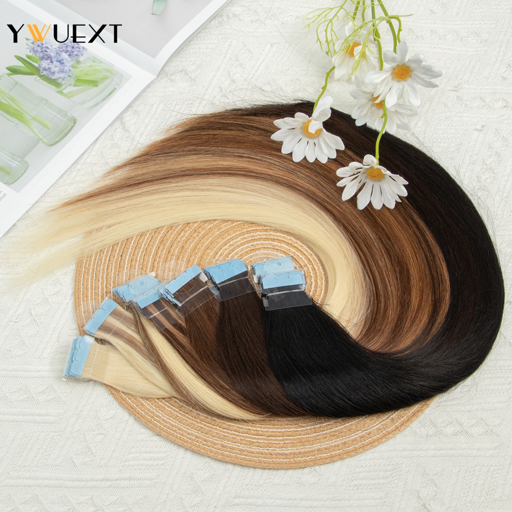 YWUEXT Mini Tape in Human Hair - Invisible Tape In Extensions Real Hair recension och pris