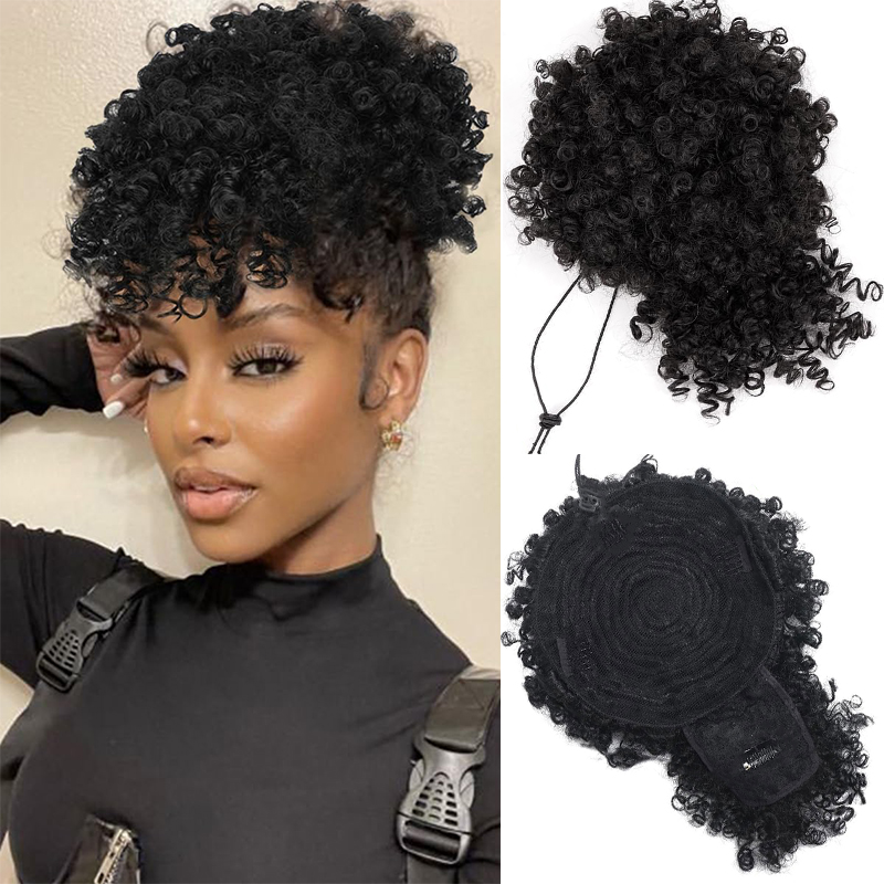 Afro Puff Kinky Curly Hair Upd - Drawstring Afro Curly Puff Ponytail recension och pris