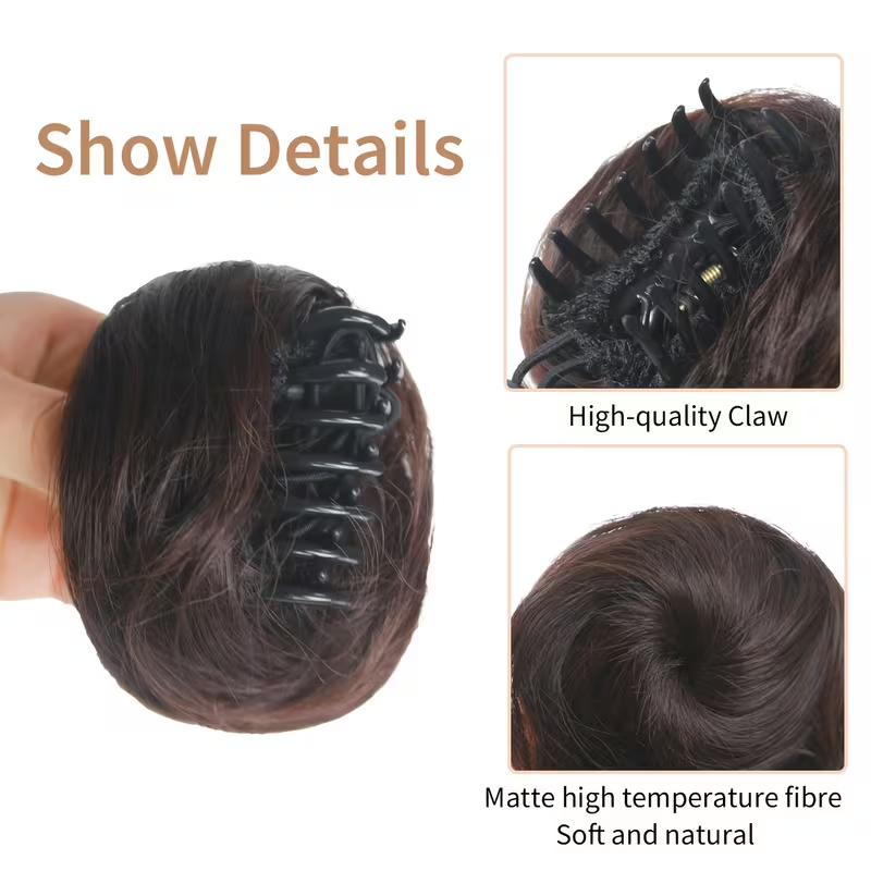 Claw Clip Synthetic Hair Bun C - Claw Clip Messy Bun Hair Piece recension och pris
