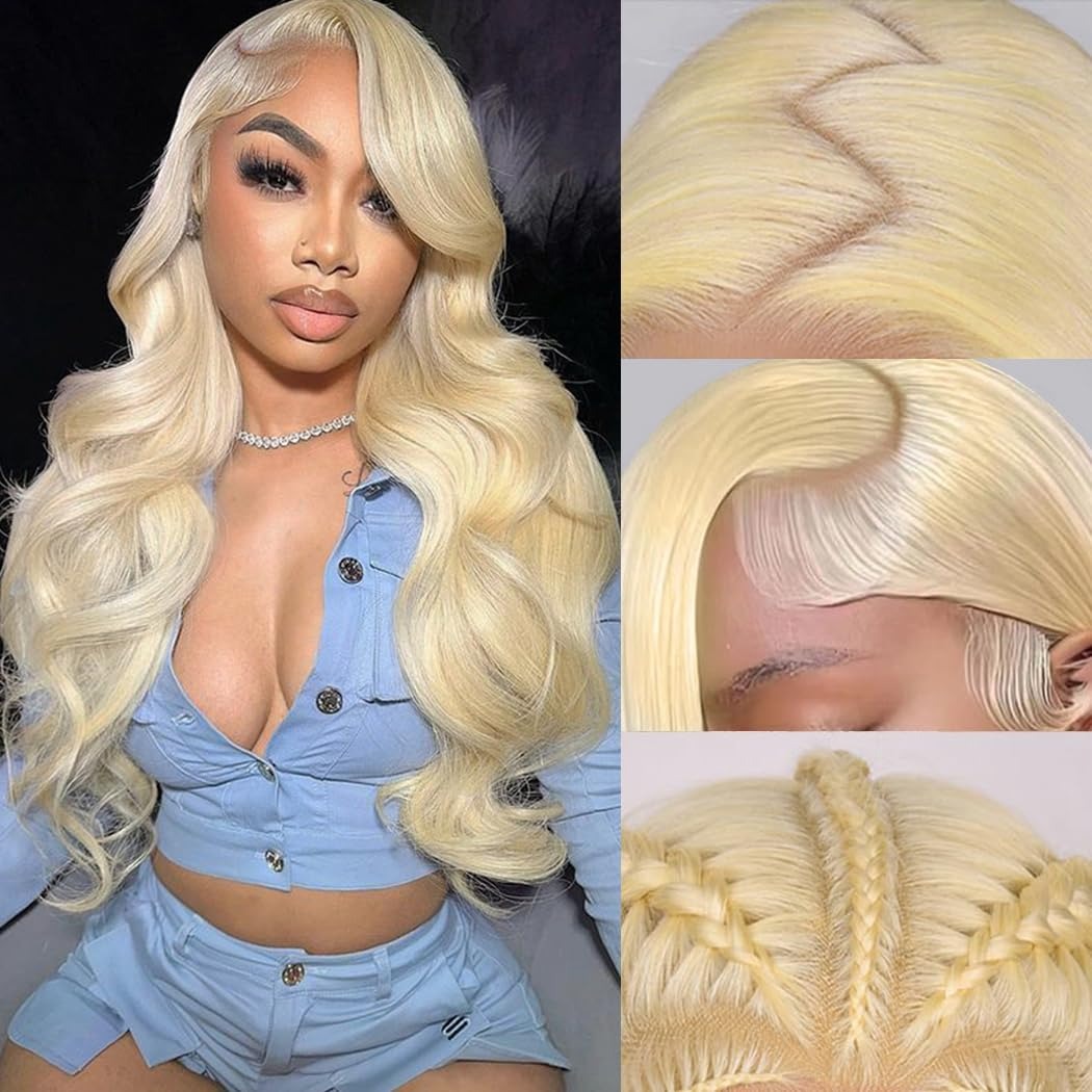 613 HD Lace Frontal Wig 200% D - 613 Blonde Body Wave Lace Front Wig recension och pris