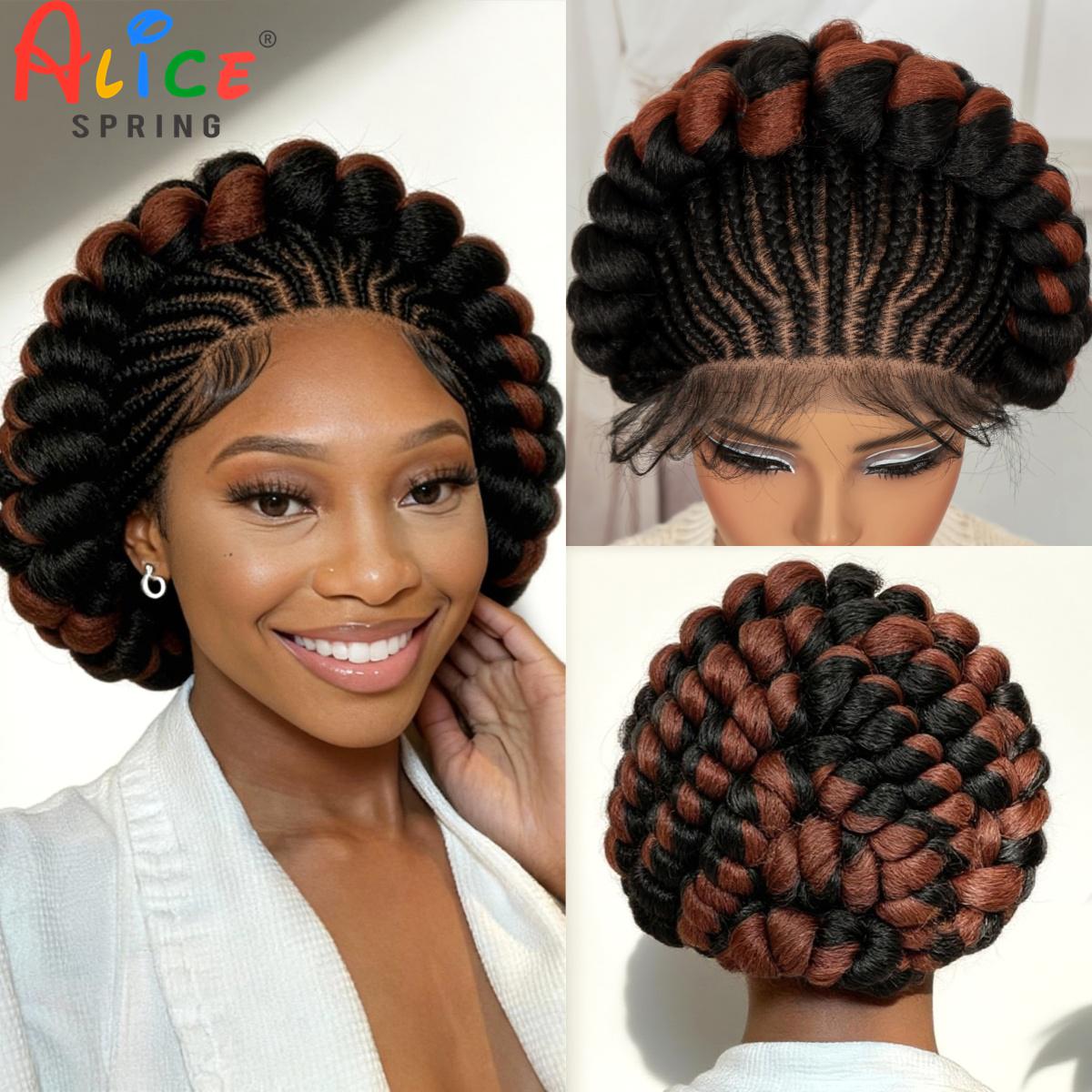 Cornrow Braided Wigs Synthetic - Synthetic Braided Wigs For Black Women recension och pris