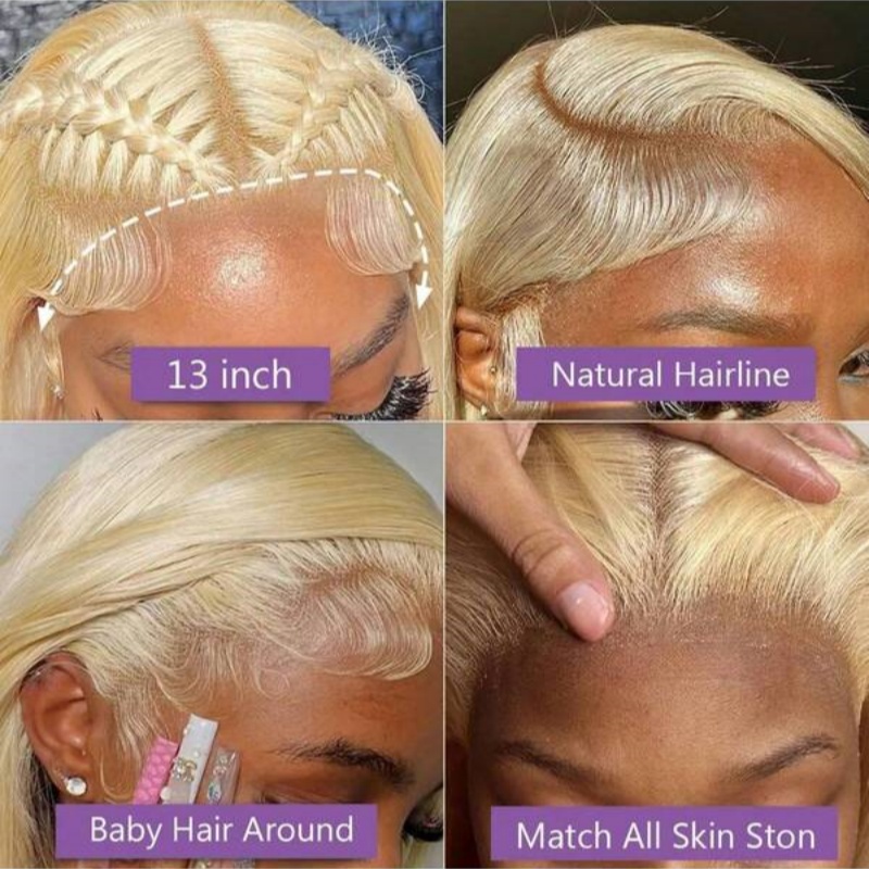 Honey Blonde 613 Body Wave Hum - 613 Blonde Body Wave Lace Front Wig recension och pris