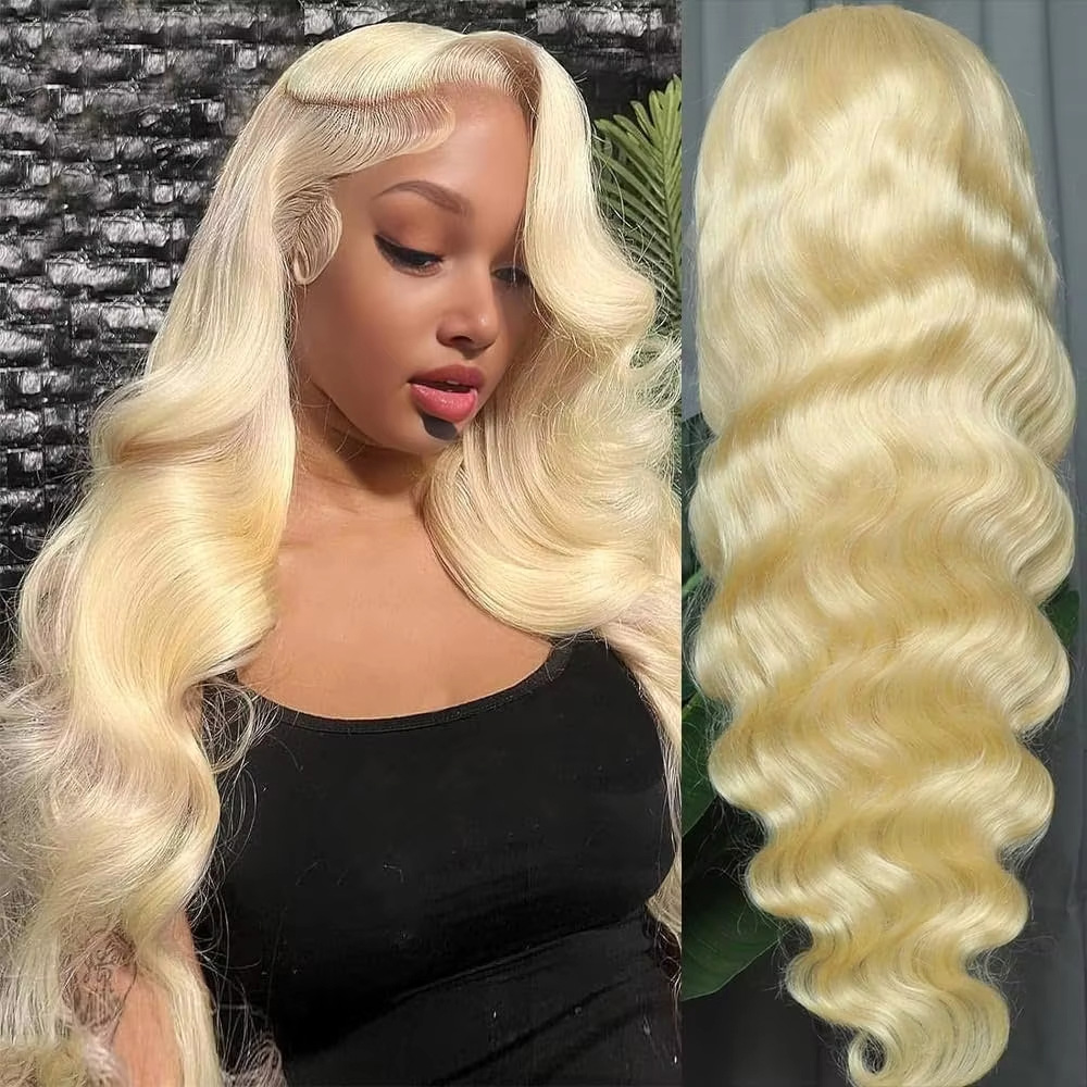 613 13x6 HD Transparent Lace F - 613 Blonde Body Wave Lace Front Wig recension och pris