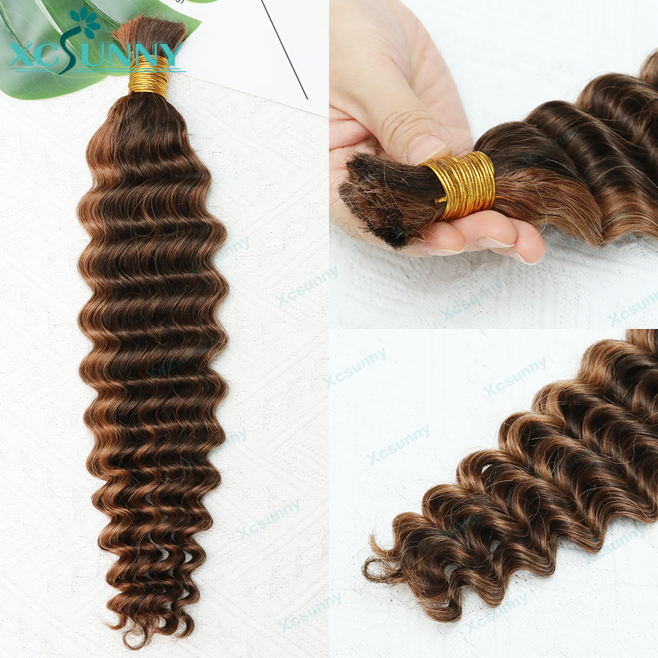 Color #4/30 Boho Braids Human  - Water Wave Bulk Human Hair For Braiding recension och pris