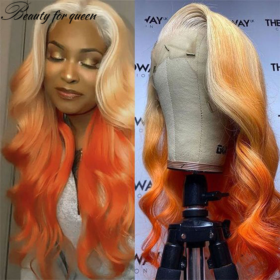 Ginger 613 Orange Body Wave Tr - 613 Blonde Body Wave Lace Front Wig recension och pris