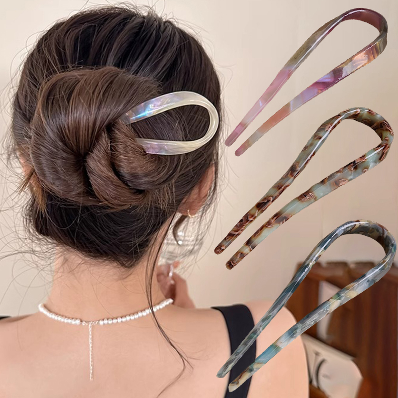 U-Shaped Hair Sticks Acetate A - Hair Bundles recension och pris
