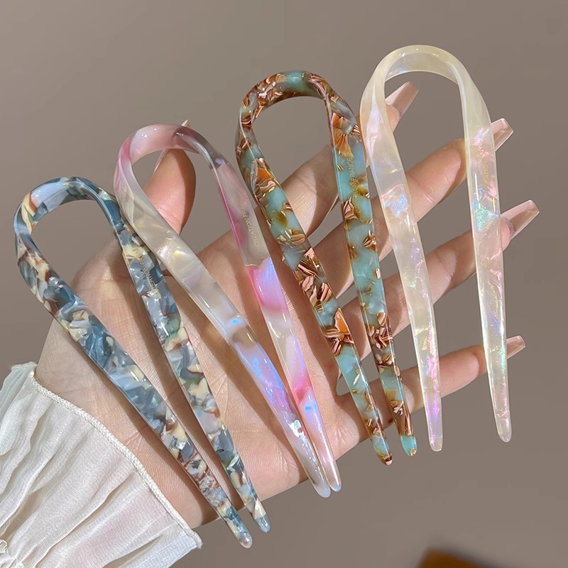 U-Shaped Hair Sticks Acetate A - Hair Bundles recension och pris