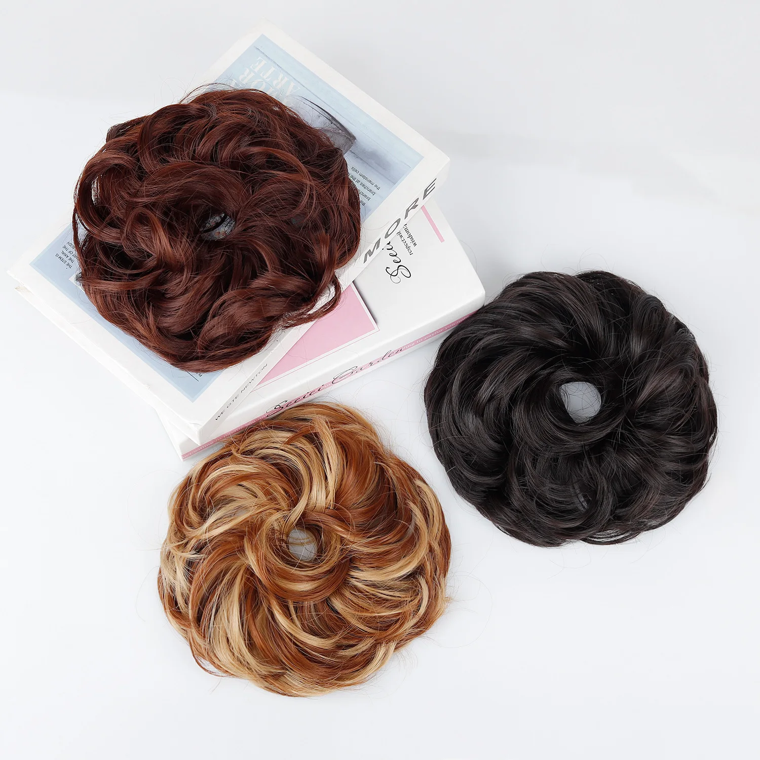 Elegant Curly Wave Messy Bun H - Claw Clip Messy Bun Hair Piece recension och pris