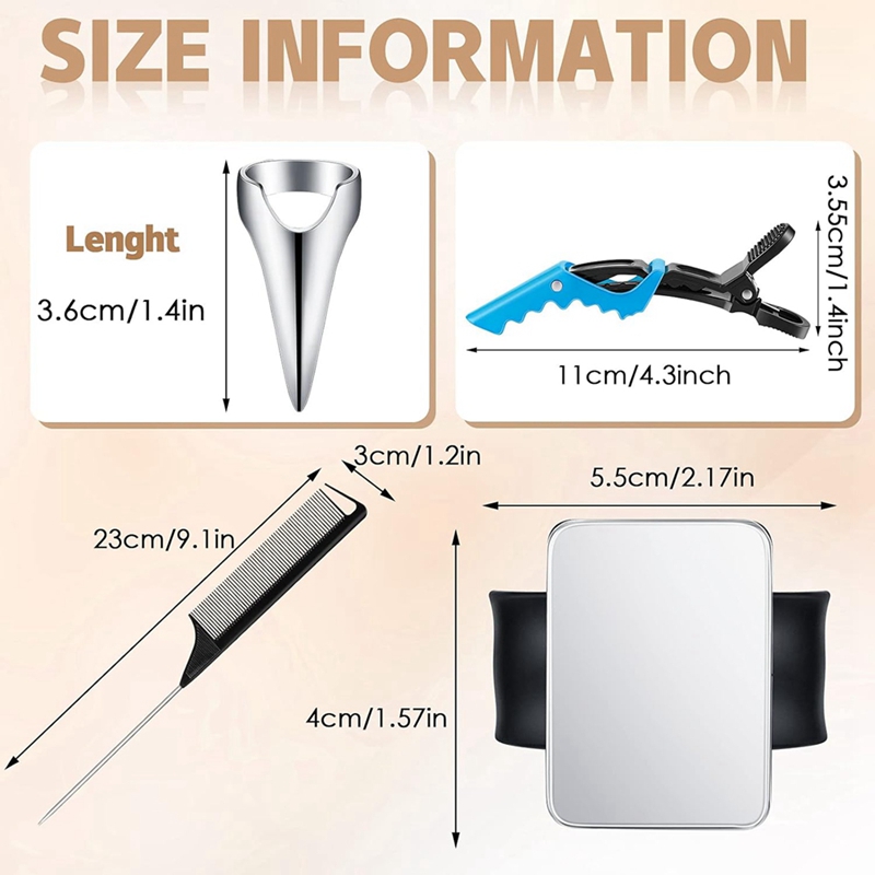 8 PCS Parting Ring Hair Select - Hair Clips recension och pris