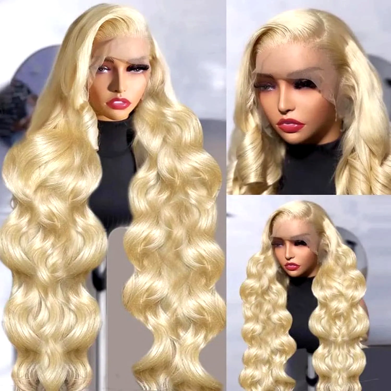 613 Human Hair Wig 13x6 Body W - 613 Blonde Body Wave Lace Front Wig recension och pris