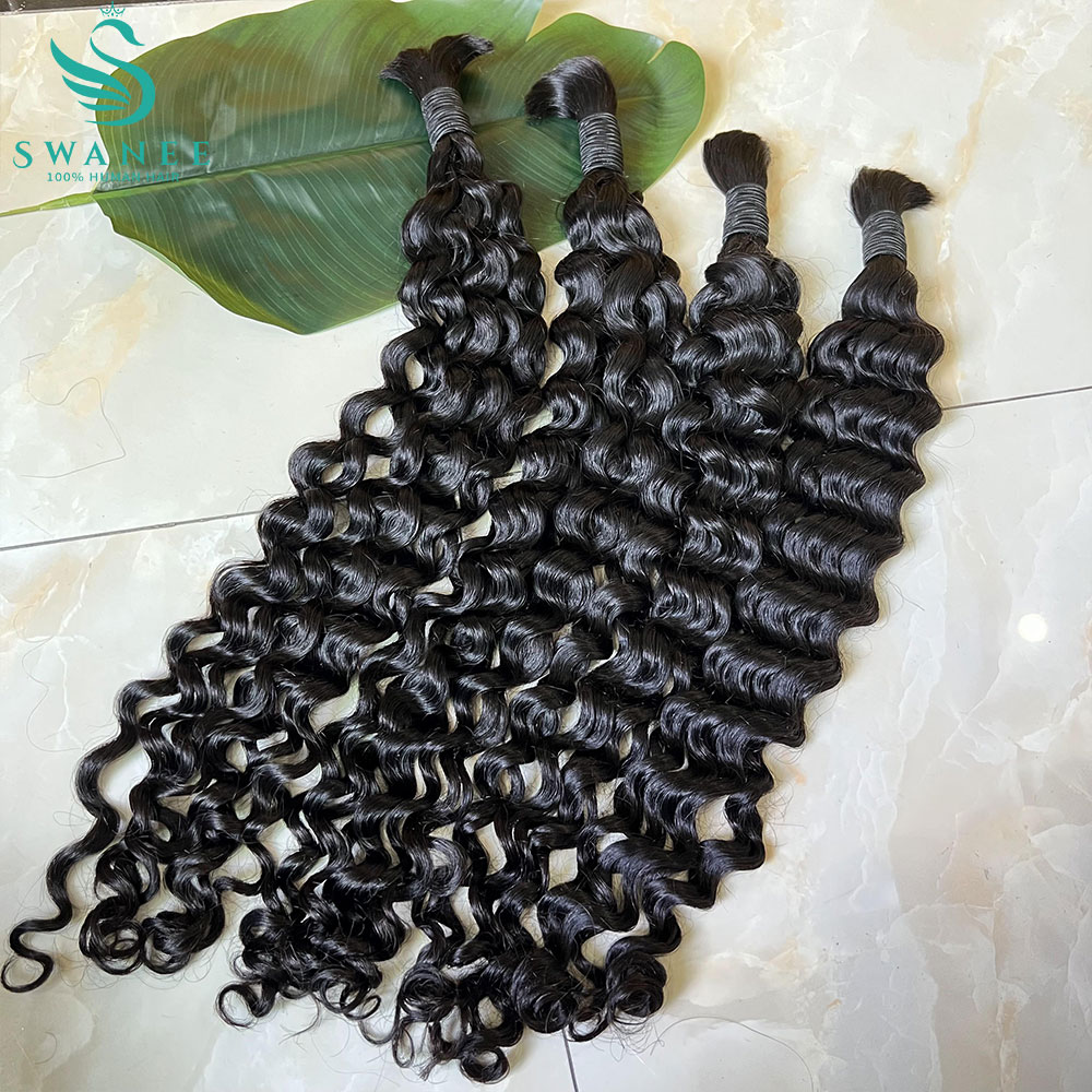 Water Wave 100% Human Hair Bul - Water Wave Bulk Human Hair For Braiding recension och pris