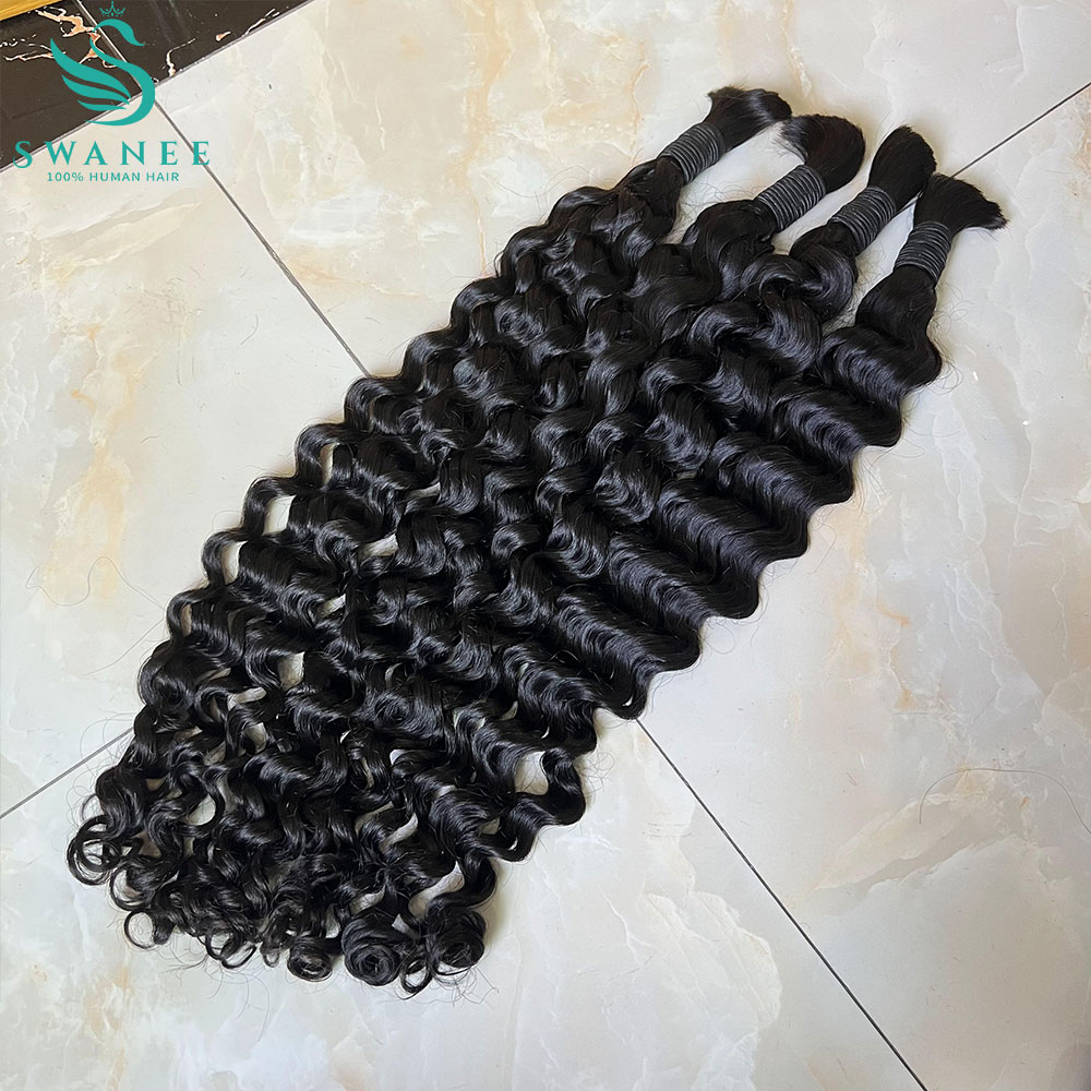 Water Wave 100% Human Hair Bul - Water Wave Bulk Human Hair For Braiding recension och pris