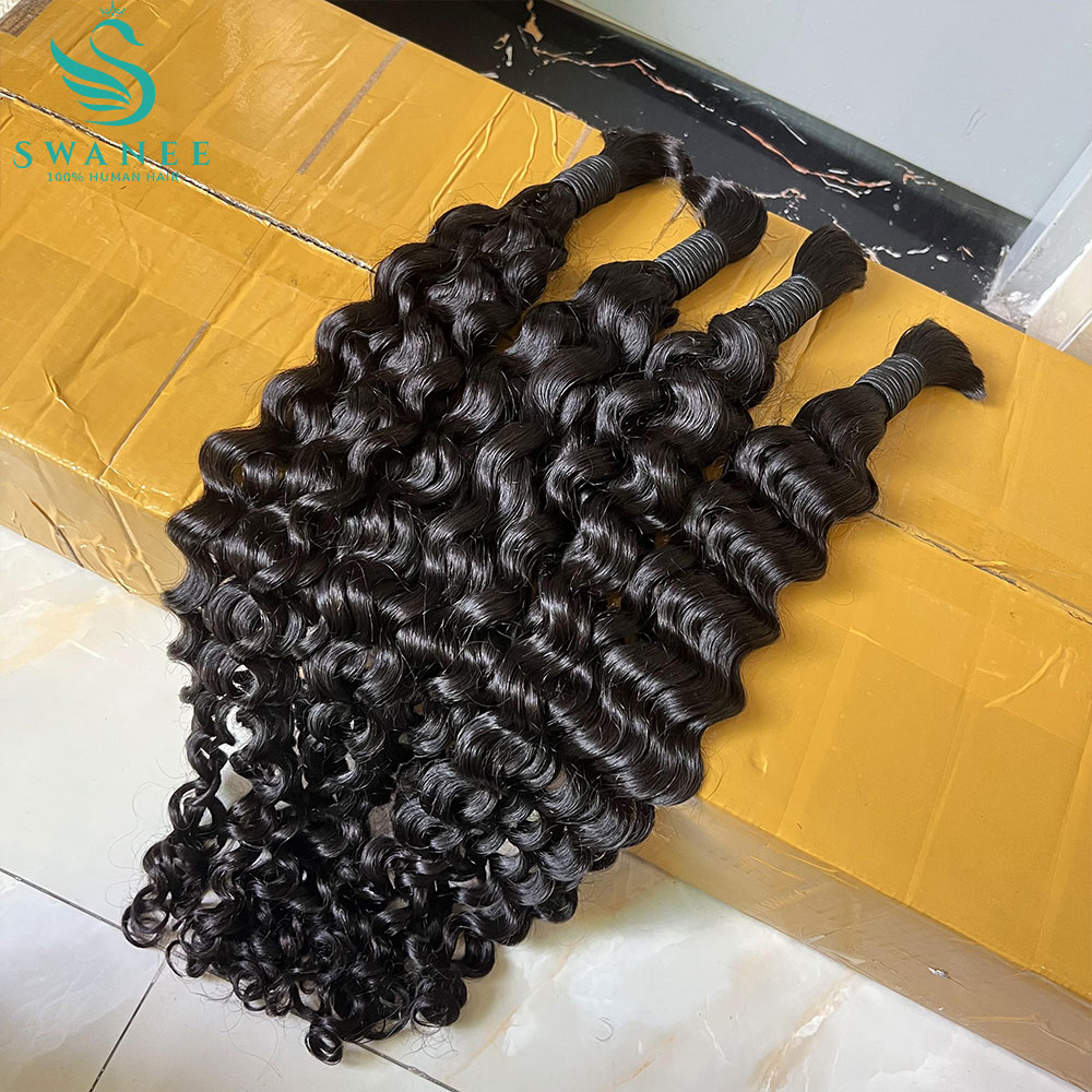 Water Wave 100% Human Hair Bul - Water Wave Bulk Human Hair For Braiding recension och pris