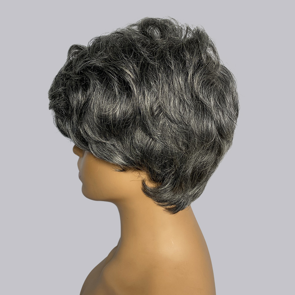 Pixie Cut Human Hair Wigs Gray - Short Pixie Cut Wig Human Hair Cheap recension och pris