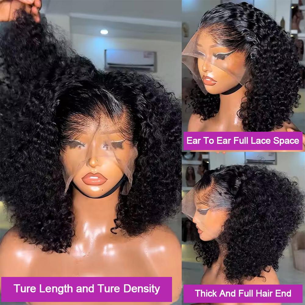 Water Wave Pre Cut Glueless Hu - Pre Parted 13X4 Lace Front Bob Wig recension och pris