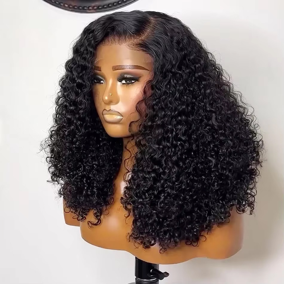 230% Short Curly Bob 13x4 Lace - Glueless Wear And Go Human Hair Wig recension och pris