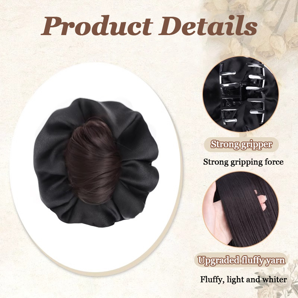 AOSI Synthetic Chignon Messy B - Claw Clip Messy Bun Hair Piece recension och pris