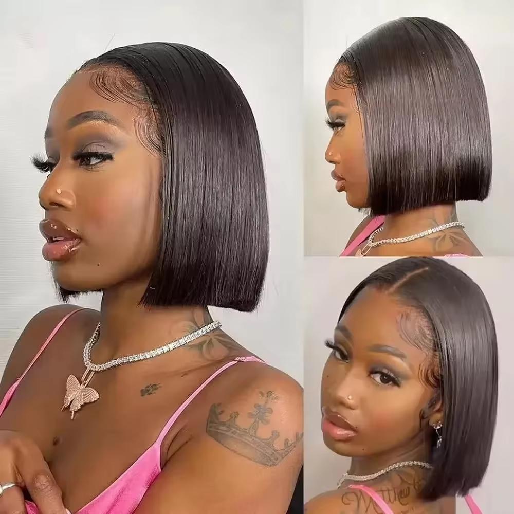250 Density Straight 13x4 Lace - Pre Parted 13X4 Lace Front Bob Wig recension och pris