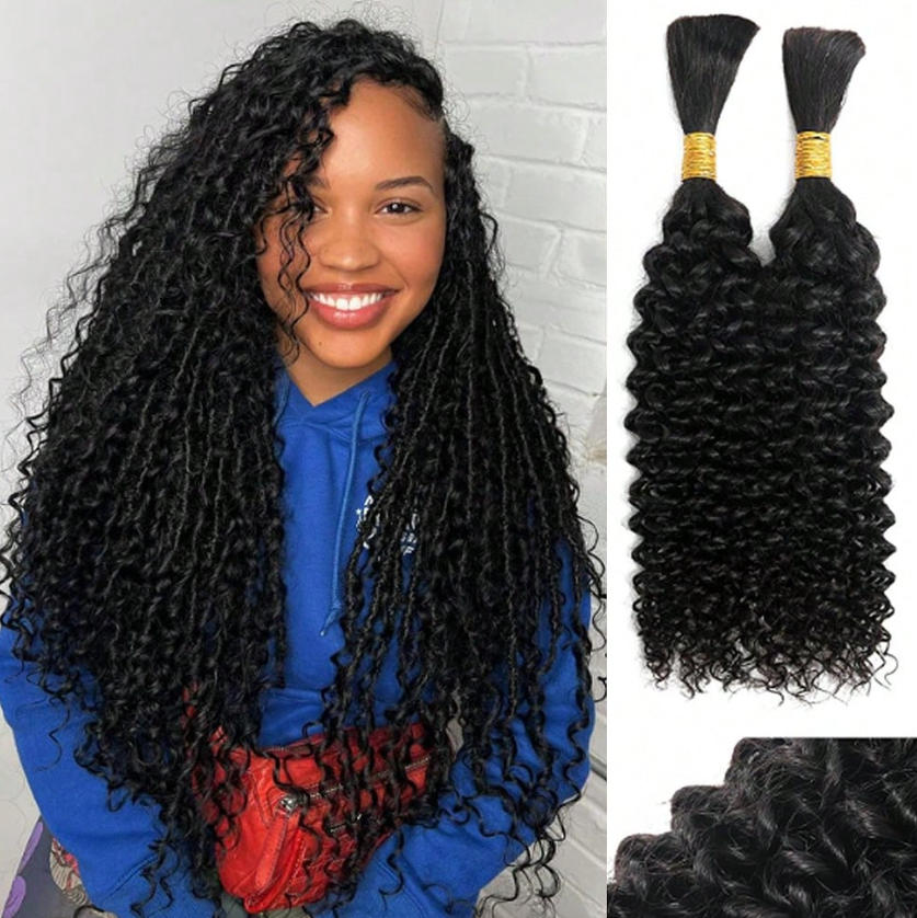 No Weft Human Braiding Hair Bu - Water Wave Bulk Human Hair For Braiding recension och pris