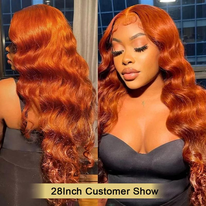 Colored Ginger Body Wave Human - Hd Lace Frontal Wig Human Hair Pre Plucked recension och pris